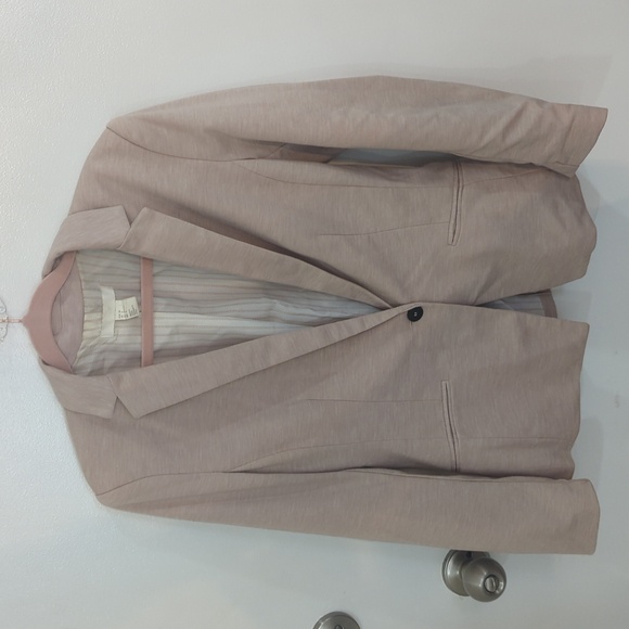 H&M blazer, light pink sweatshirt material, size 8 - Picture 1 of 4